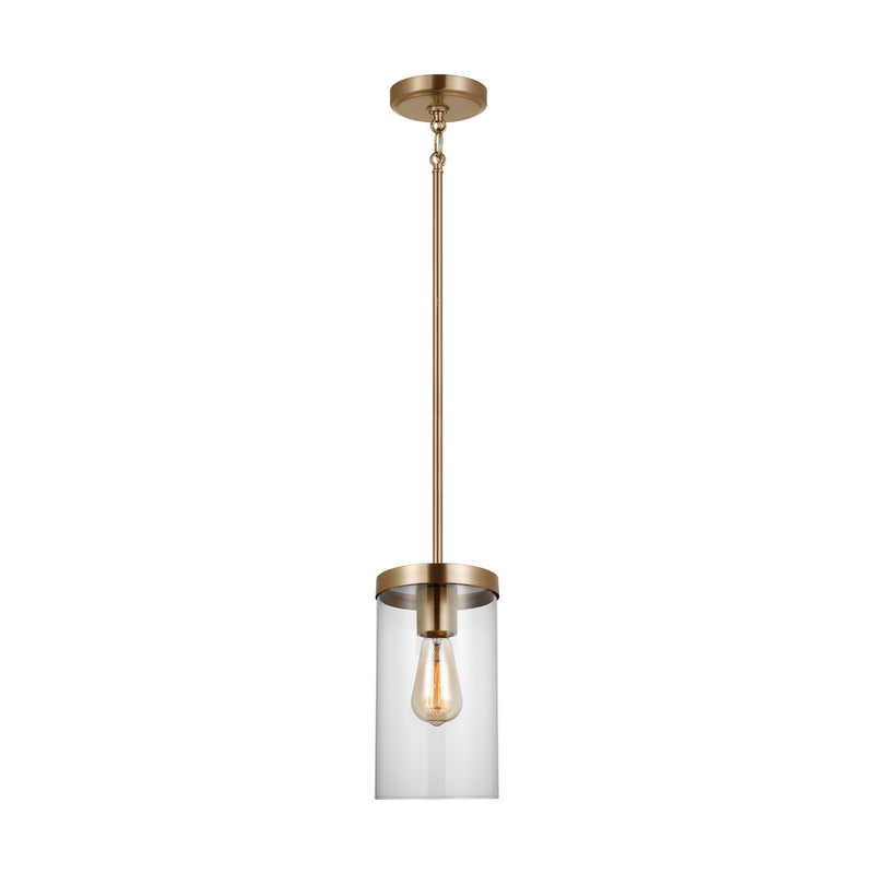 Visual Comfort Studio 6590301-848 One Light Pendant, Satin Brass