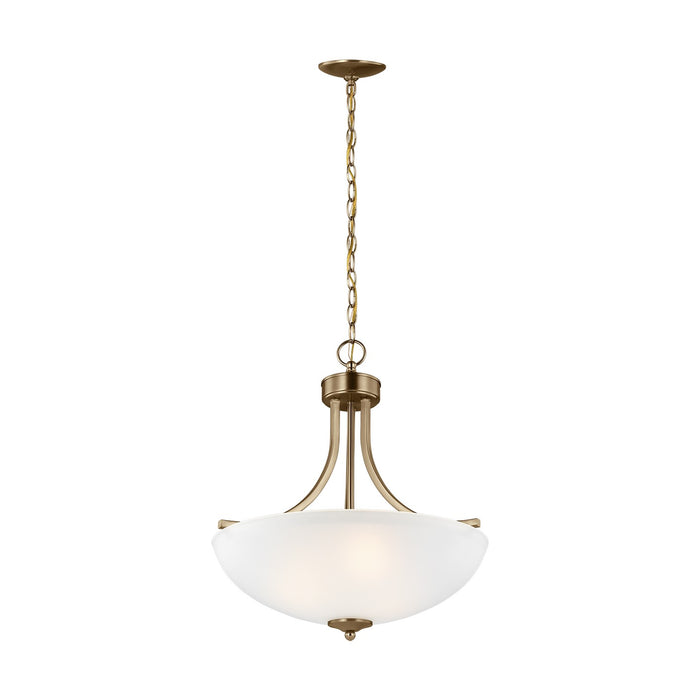 Generation Lighting 6616503EN3-848 Three Light Pendant, Satin Brass