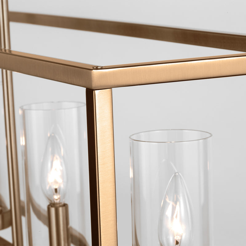 Visual Comfort Studio 6690305-848 Five Light Island Pendant, Satin Brass