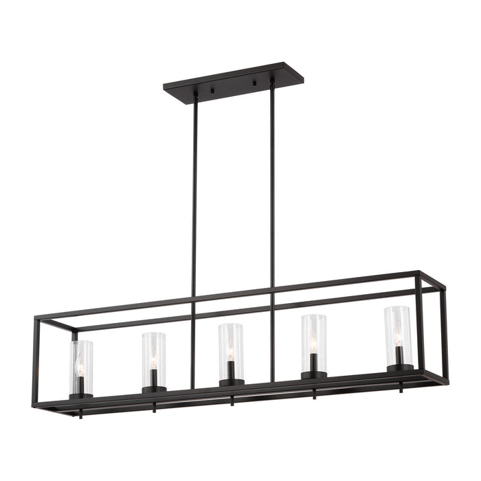 Visual Comfort Studio 6690305EN-112 Five Light Island Pendant, Midnight Black