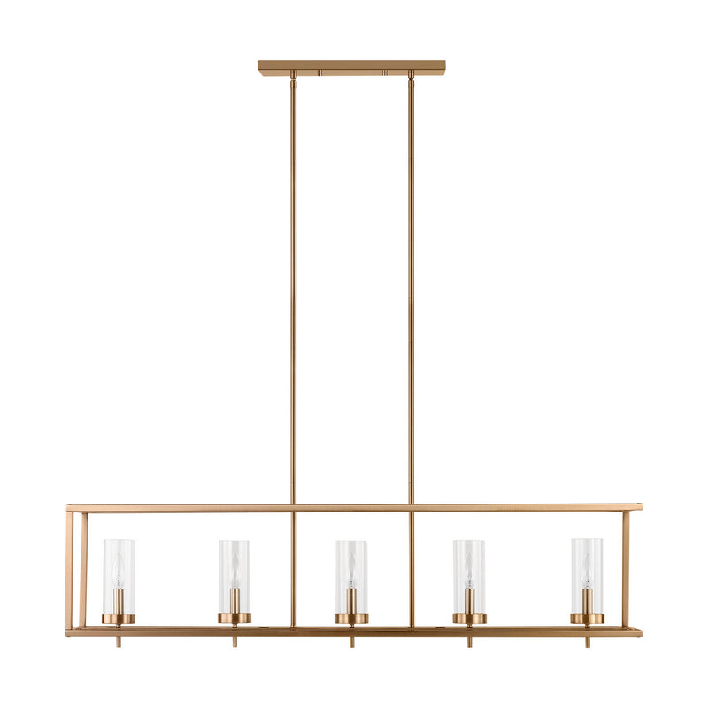 Visual Comfort Studio 6690305EN-848 Five Light Island Pendant, Satin Brass