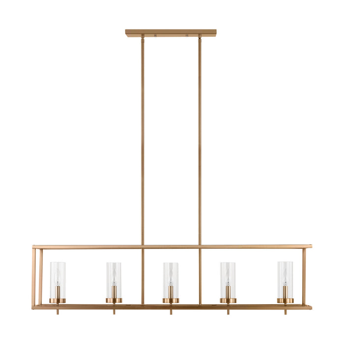 Visual Comfort Studio 6690305EN-848 Five Light Island Pendant, Satin Brass