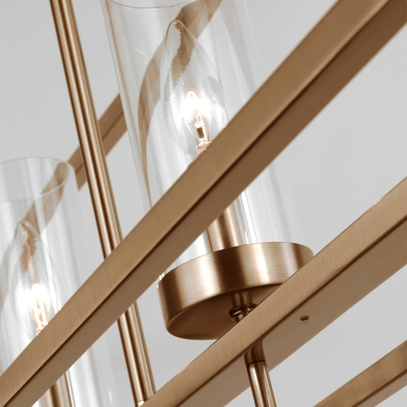 Visual Comfort Studio 6690305EN-848 Five Light Island Pendant, Satin Brass