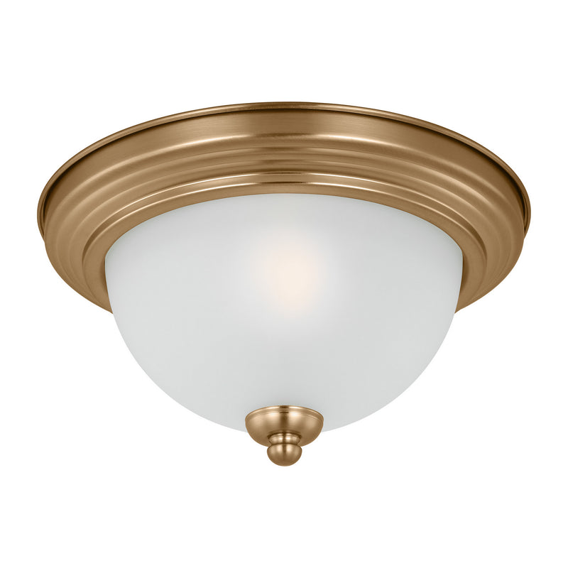 Generation Lighting 77063EN3-848 One Light Flush Mount, Satin Brass