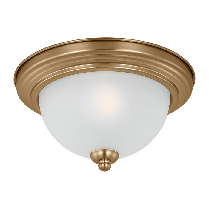Generation Lighting 77063EN3-848 One Light Flush Mount, Satin Brass