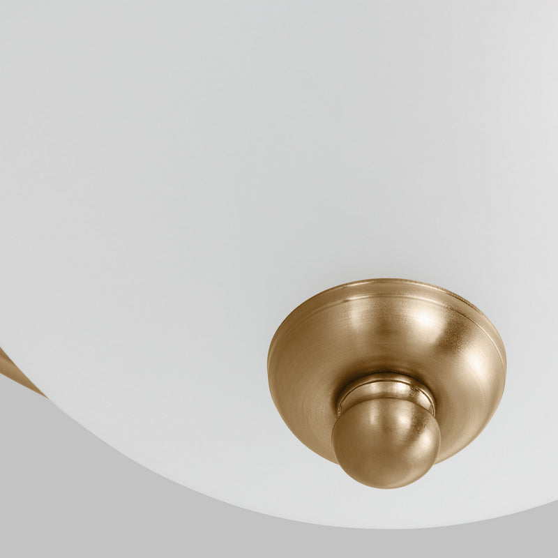 Generation Lighting 77063EN3-848 One Light Flush Mount, Satin Brass