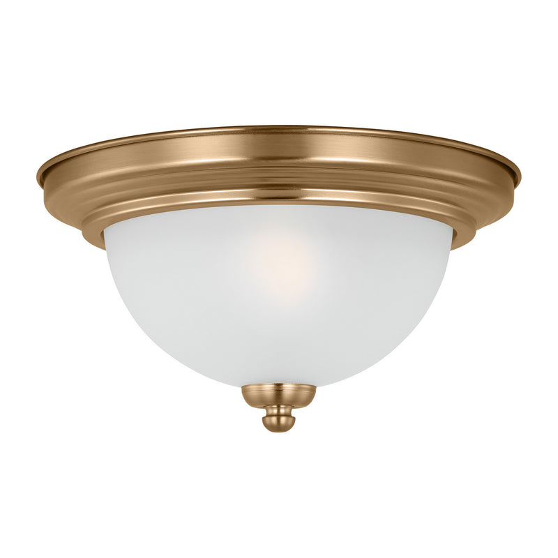 Generation Lighting 77063EN3-848 One Light Flush Mount, Satin Brass