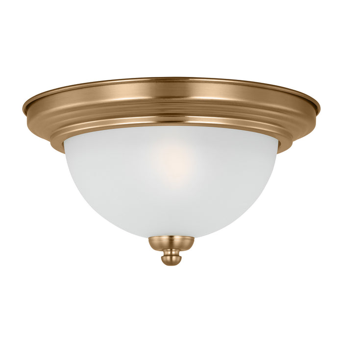 Generation Lighting 77063EN3-848 One Light Flush Mount, Satin Brass