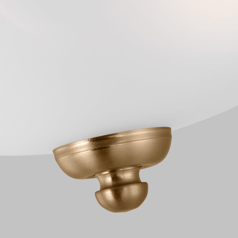 Generation Lighting 77064EN3-848 Two Light Flush Mount, Satin Brass