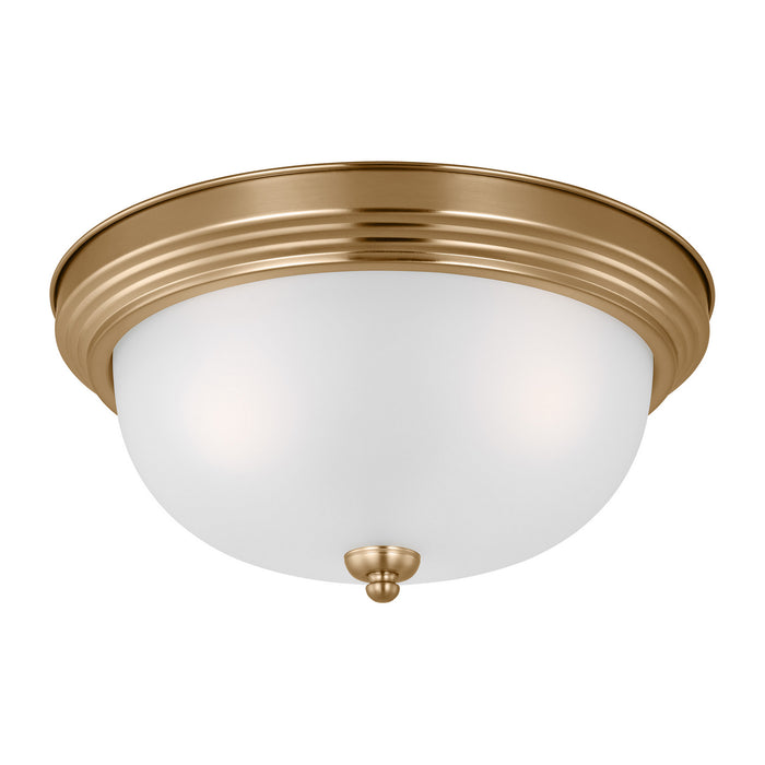 Generation Lighting 77065-848 Three Light Flush Mount, Satin Brass