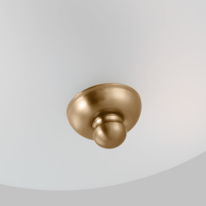 Generation Lighting 77065-848 Three Light Flush Mount, Satin Brass