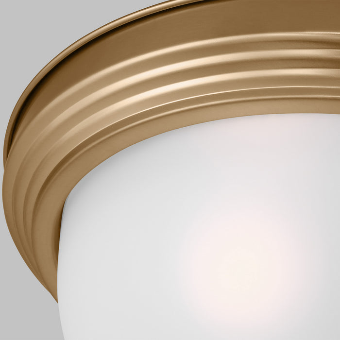 Generation Lighting 77065-848 Three Light Flush Mount, Satin Brass