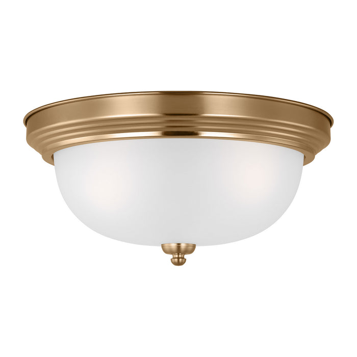 Generation Lighting 77065-848 Three Light Flush Mount, Satin Brass