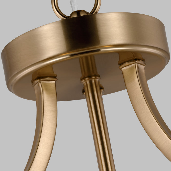 Generation Lighting 7716502-848 Two Light Semi-Flush Convertible Pendant, Satin Brass