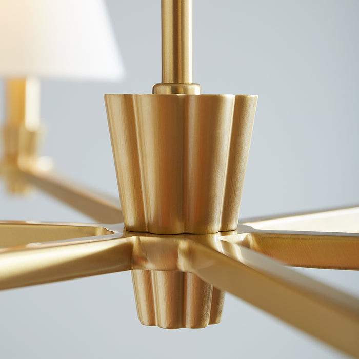 Visual Comfort Studio AC1126BBS Six Light Chandelier, Burnished Brass