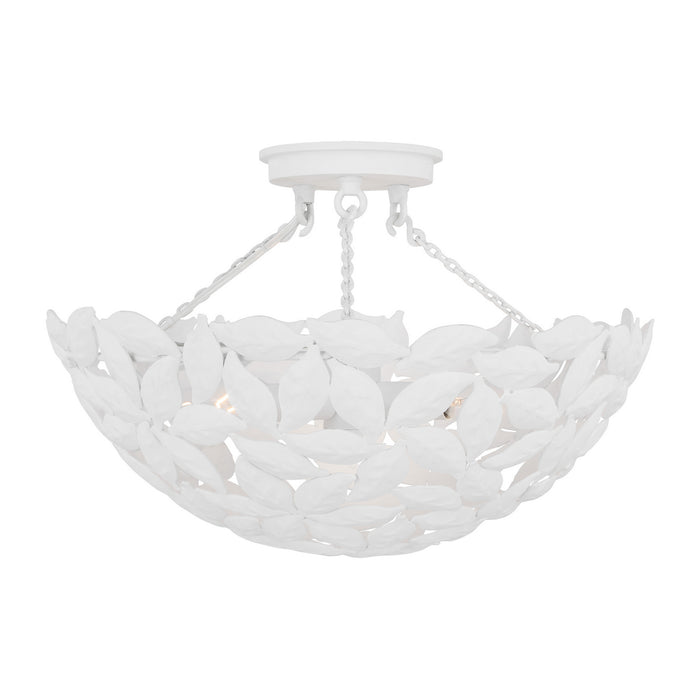 Visual Comfort Studio AF1173TXW Three Light Semi Flush Mount, Textured White