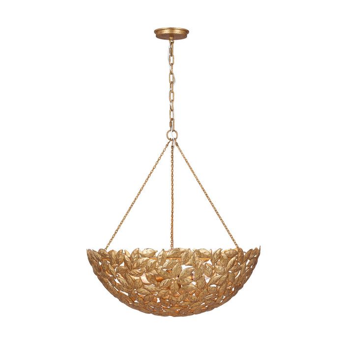 Visual Comfort Studio AP1186ADB Six Light Pendant, Antique Gild