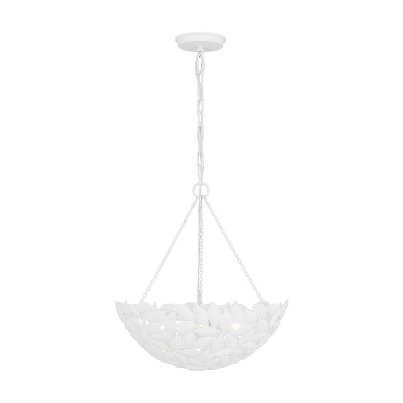 Visual Comfort Studio AP1193TXW Three Light Pendant, Textured White