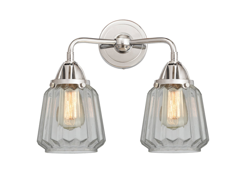 Innovations 288-2W-PC-G142 Two Light Bath Vanity, Polished Chrome