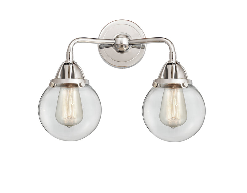 Innovations 288-2W-PC-G202-6 Two Light Bath Vanity, Polished Chrome