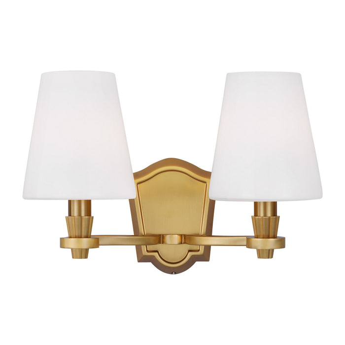 Visual Comfort Studio AV1002BBS Two Light Vanity, Burnished Brass