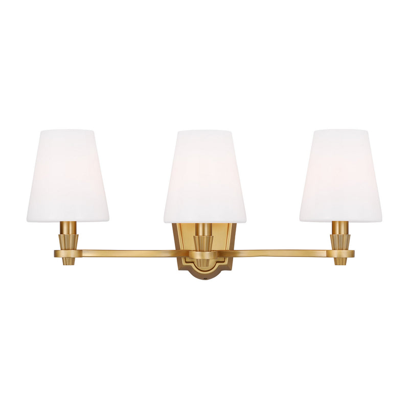 Visual Comfort Studio AV1003BBS Three Light Vanity, Burnished Brass