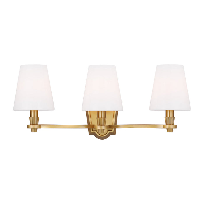 Visual Comfort Studio AV1003BBS Three Light Vanity, Burnished Brass