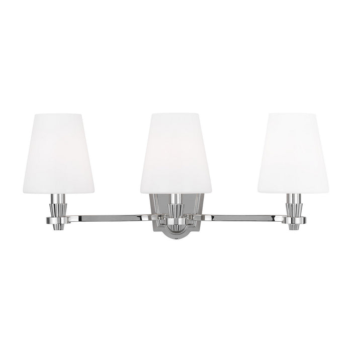 Visual Comfort Studio AV1003PN Three Light Vanity, Polished Nickel