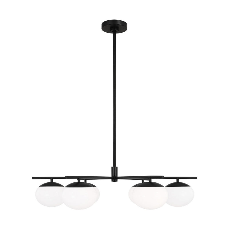 Visual Comfort Studio EC1246AI Six Light Chandelier, Aged Iron