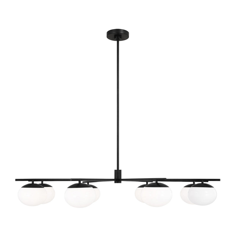Visual Comfort Studio EC1258AI Eight Light Chandelier, Aged Iron