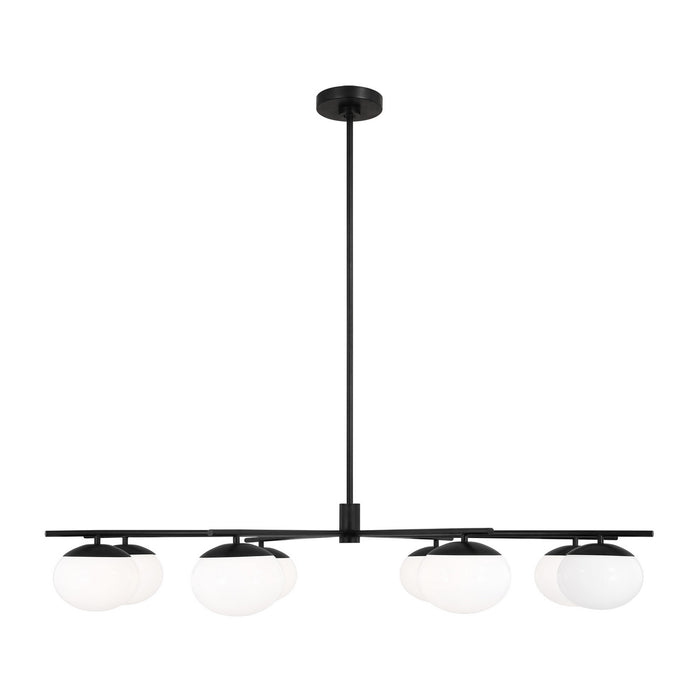 Visual Comfort Studio EC1258AI Eight Light Chandelier, Aged Iron
