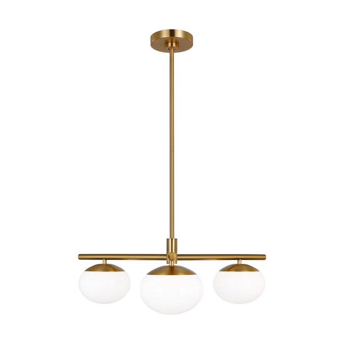 Visual Comfort Studio EF1063BBS Three Light Semi Flush Mount, Burnished Brass