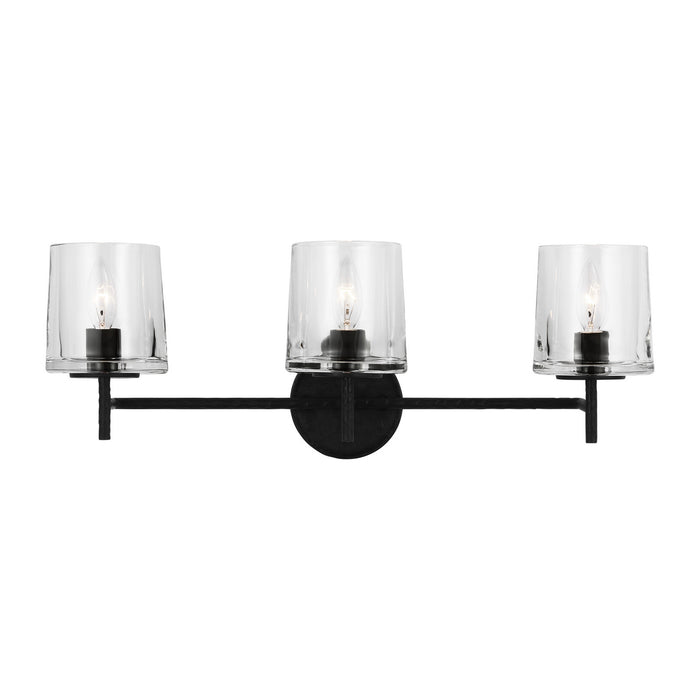 Visual Comfort Studio EV1003AI Three Light Vanity, Aged Iron