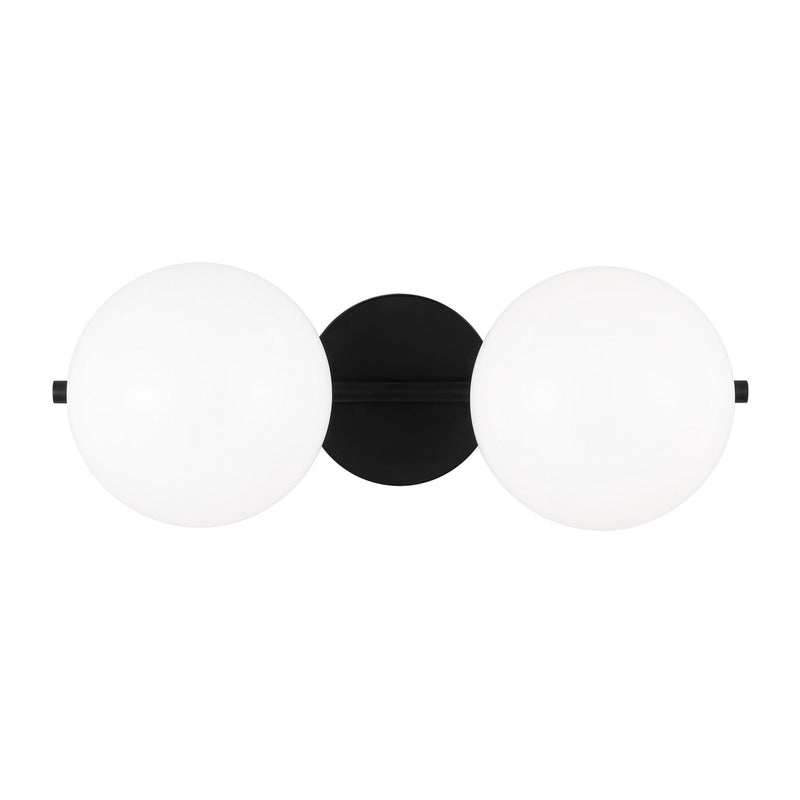 Visual Comfort Studio EV1012AI Two Light Vanity, Aged Iron