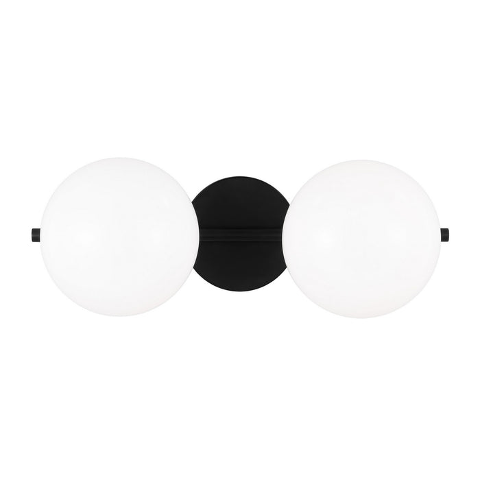 Visual Comfort Studio EV1012AI Two Light Vanity, Aged Iron