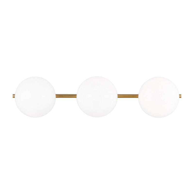 Visual Comfort Studio EV1013BBS Three Light Vanity, Burnished Brass