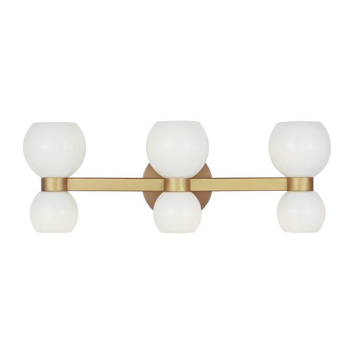 Visual Comfort Studio KSV1006BBSMG Six Light Vanity, Burnished Brass