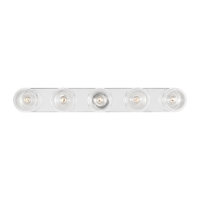 Visual Comfort Studio KSV1035PNGW Five Light Vanity, Polished Nickel