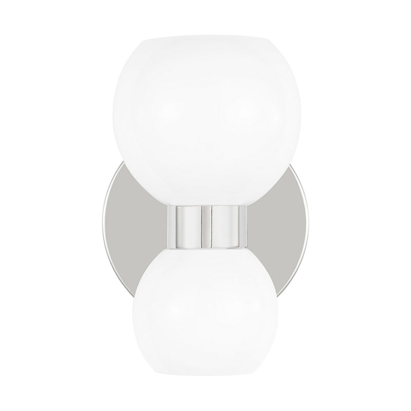 Visual Comfort Studio KSW1022PNMG Two Light Wall Sconce, Polished Nickel
