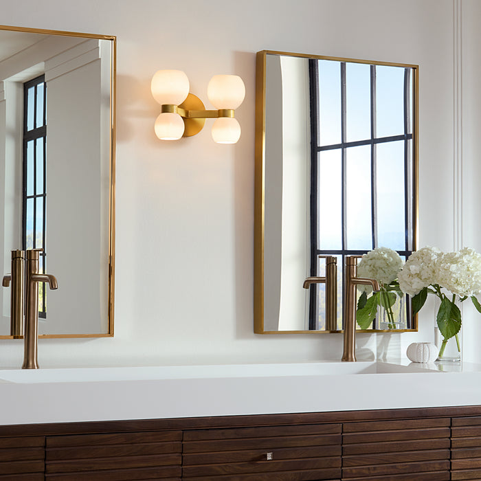 Visual Comfort Studio KSW1034BBSMG Four Light Wall Sconce, Burnished Brass