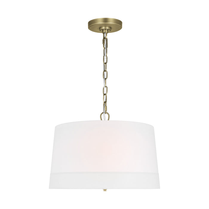 Visual Comfort Studio LP1094TWBWLW Four Light Pendant, Time Worn Brass