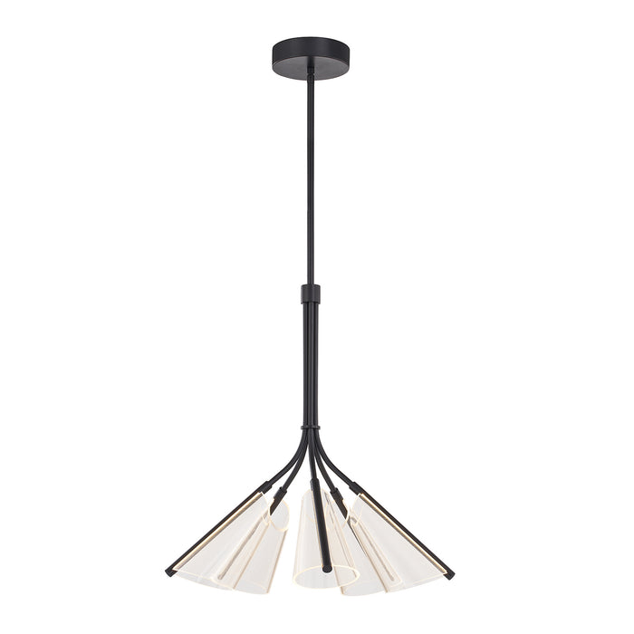 Kuzco Lighting CH62628-BK/LG LED Chandelier, Black/Light Guide