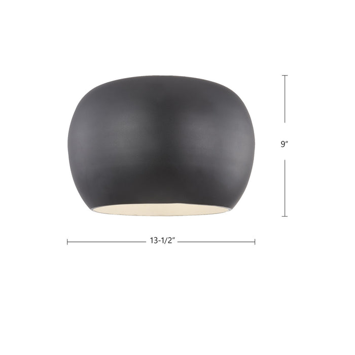 Kuzco Lighting FM44614-BK/WH LED Flush Mount, Black/White