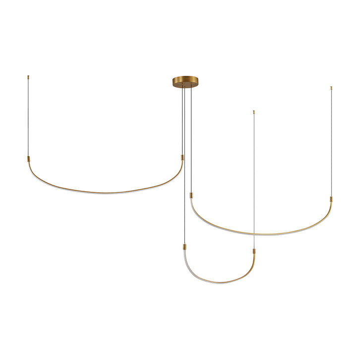 Kuzco Lighting MP89370-BG LED Pendant, Brushed Gold