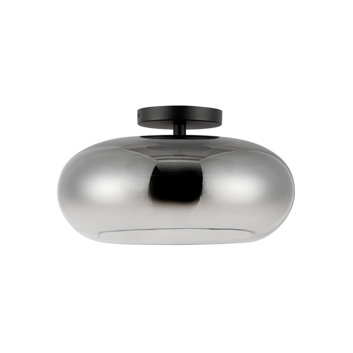 Kuzco Lighting SF62014-BK/SM LED Semi-Flush Mount, Black/Smoked