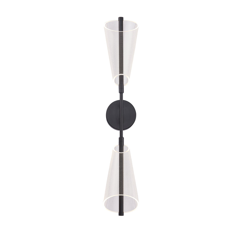 Kuzco Lighting WS62629-BK/LG LED Wall Sconce, Black/Light Guide