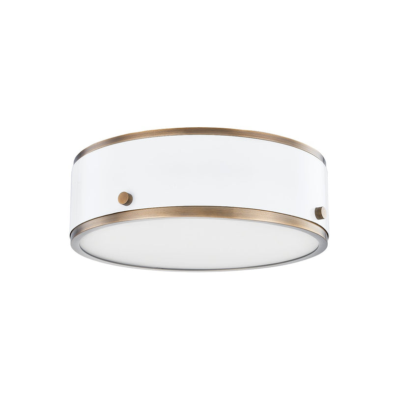 Troy Lighting C8312-PBR/SWH LED Flush Mount, Patina Brass And Soft White