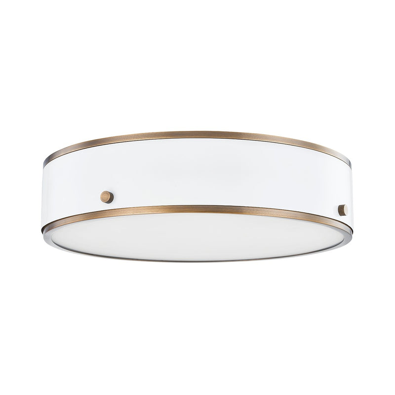Troy Lighting C8316-PBR/SWH LED Flush Mount, Patina Brass And Soft White