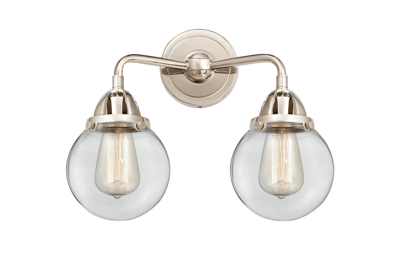 Innovations 288-2W-PN-G202-6 Two Light Bath Vanity, Polished Nickel