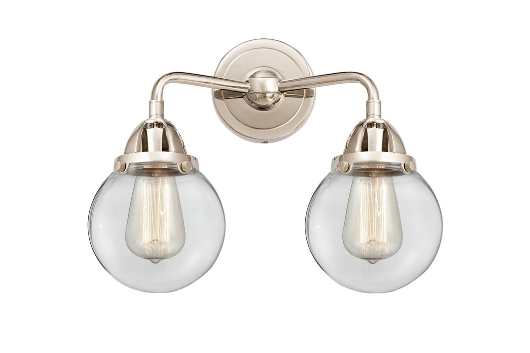 Innovations 288-2W-PN-G202-6 Two Light Bath Vanity, Polished Nickel